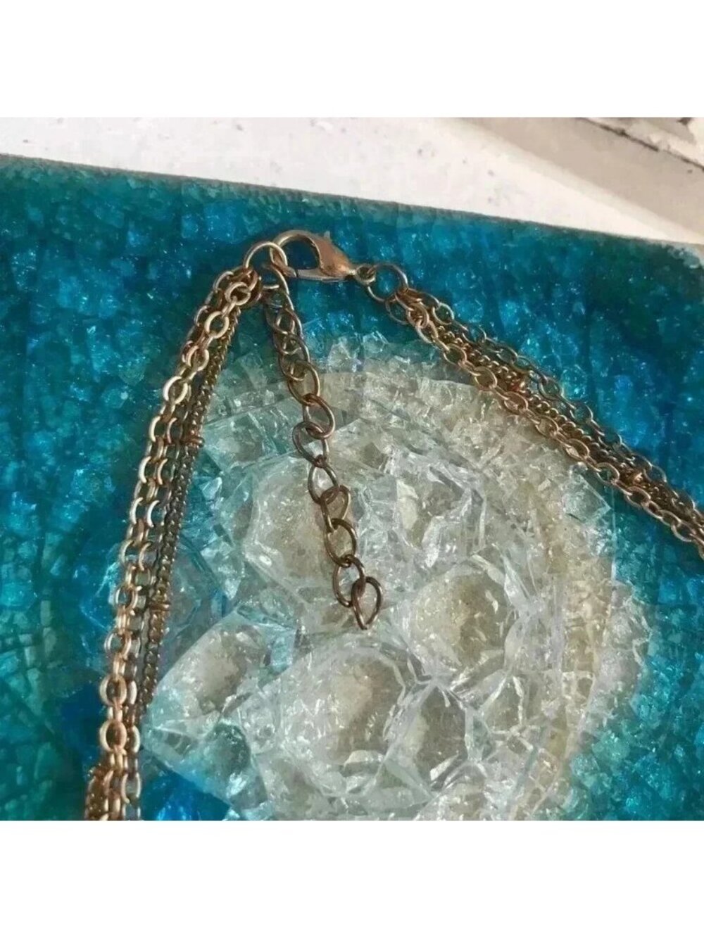Delicate Gold Chain Layered Necklace - Picture 4 of 4